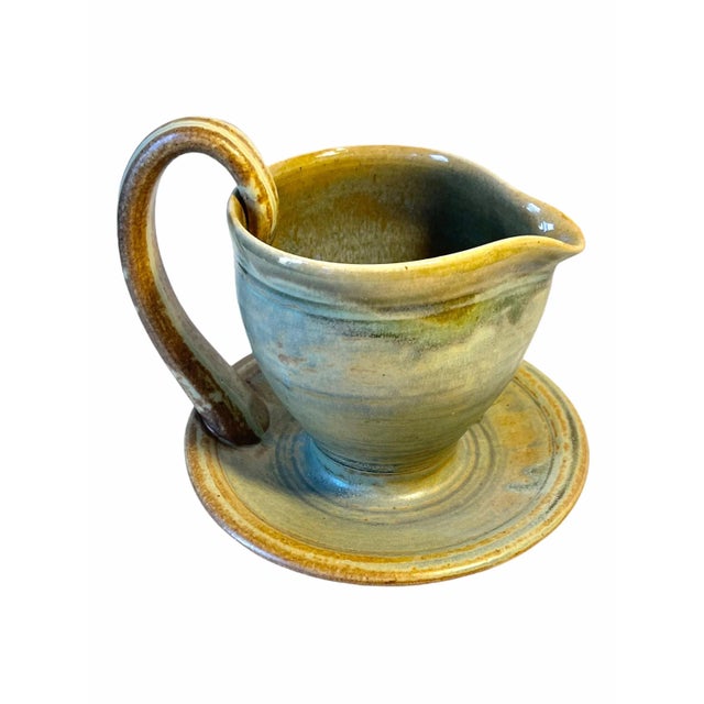 Vintage Mid-Century Ceramic Creamer Pottery Pitcher Signed For Sale - Image 13 of 13