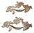 Pair Antique French Rococo Brass Cabinet Drawer Handles For Sale