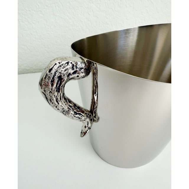 Figurative Vintage Equestrian Ice Bucket, Pewter & Stainless Steel For Sale - Image 3 of 10
