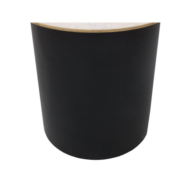 1980s Vintage Large Round Postmodern Laminate Cylinder / Drum Table Base For Sale - Image 5 of 7