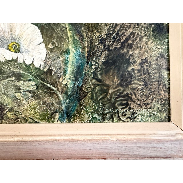 Vintage Forest Gouache Painting For Sale - Image 9 of 14
