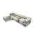 This graphic and stunning Mid-Century Harvey Probber 4-Piece Deep Tufted Modular Sofa in Platinum Velvet originated in the...