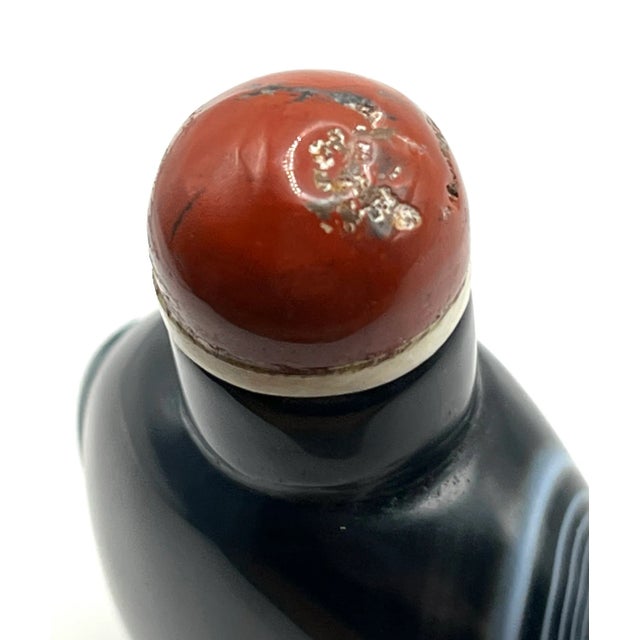 Vintage Black Agate With White Bands For Sale - Image 9 of 10