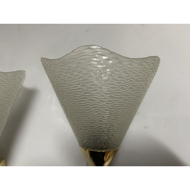 Murano Glass and Brass Sconces, 1970s, Set of 2 For Sale - Image 8 of 10