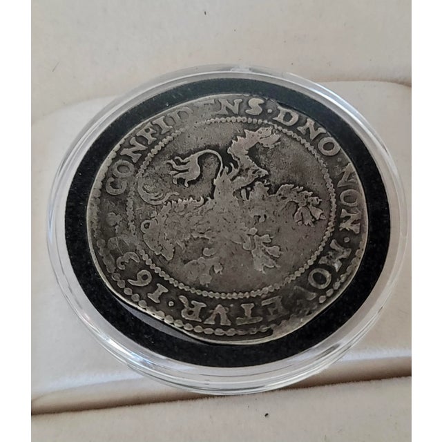 1637 Dutch Silver Coin Lion Daalder Antique Dutch Silver Coin CONFIDENS DNO NON MOVETVR 1637 - Lion Daalder West Friesland...
