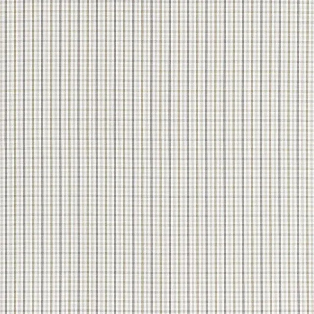 Sample - Schumacher Bahama Check Fabric in Stone For Sale