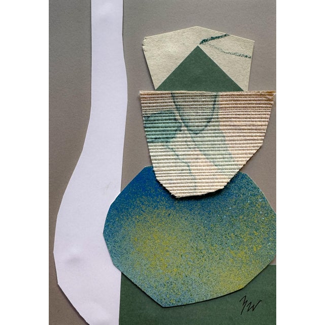 Abstract "Pop Music 18" Original Mixed-Media Collage on Paper by Zac Woodiel For Sale - Image 3 of 9