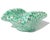 Mid-Century Modern Murano Vintage Fratelli Toso Millefiori Green White Flower Mosaic Italian Art Glass Ruffle Edge Bowl For Sale - Image 3 of 8