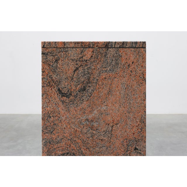 Rectangular Red Granite Pedestal, Belgium, 1920s For Sale - Image 11 of 14