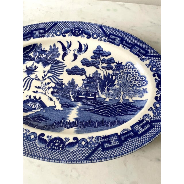Lovely blue willow Porcelain platter. A perfect gift for any blue willow collector.