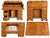 Baker Furniture Company, Stately Homes Collection, Queen Anne-style figured/burl walnut kneehole secretaire desk, selected...