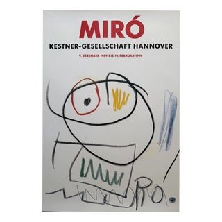 Kestner-Gesellschaft Hannover Exhibition Poster from Joan Miró, 1989 For Sale