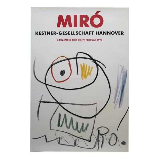 Kestner-Gesellschaft Hannover Exhibition Poster from Joan Miró, 1989 For Sale