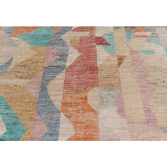 Hand-Knotted Modern Casual Rug by Keivan Woven Arts 10'5 X 13'10 For Sale - Image 4 of 12