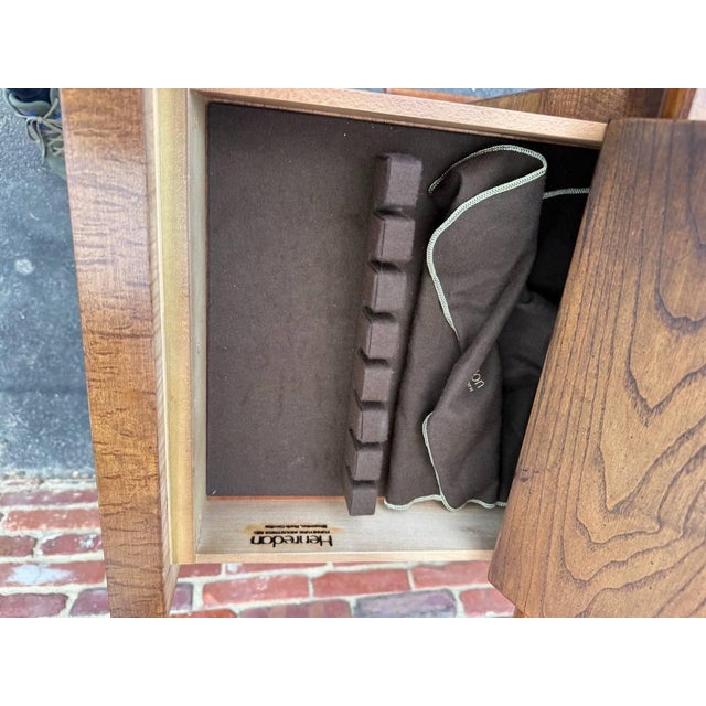 Mid 20th Century Henredon Furniture Burlwood Buffet Server For Sale - Image 10 of 16
