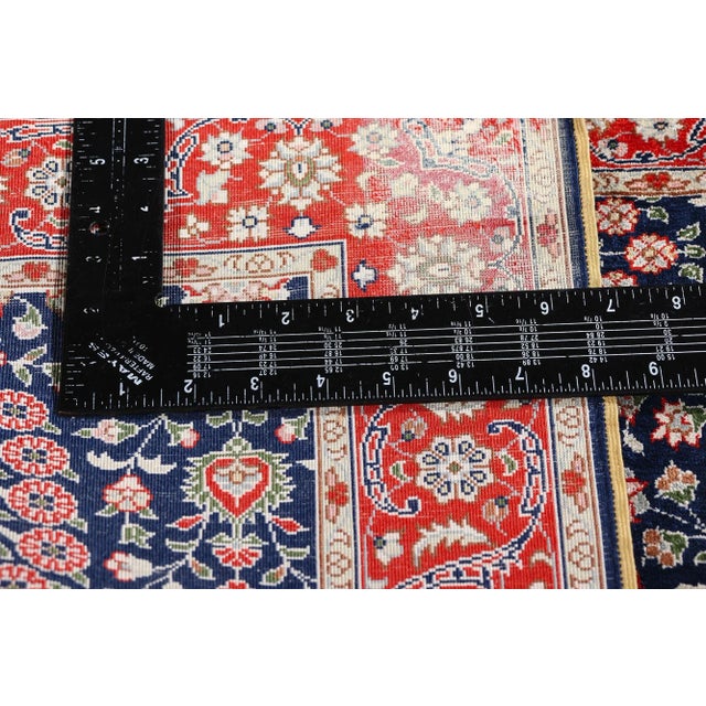 Navy Blue Vintage Turkish Silk Hereke Rug, 02'01 X 03'00 For Sale - Image 8 of 11