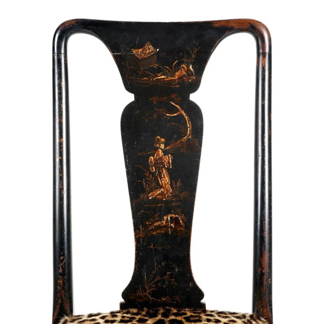1900 - 1909 Chinoiserie Diminutive Tall Desk Chair, C1890-1910 For Sale - Image 5 of 11