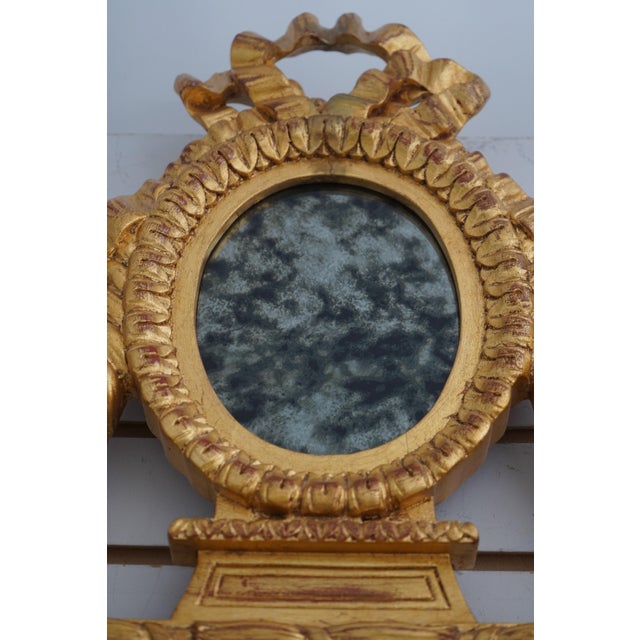 Labarge Lm-0466 Gold Frame Decorator Mirror For Sale - Image 10 of 12