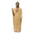 Chinese Tan Ceramic Standing Amitabha Shakyamuni Buddha Statue For Sale