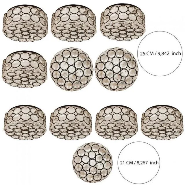 Metal Circle Iron and Bubble Glass Sconces from Limburg, 1960s, Set of 2 For Sale - Image 7 of 18