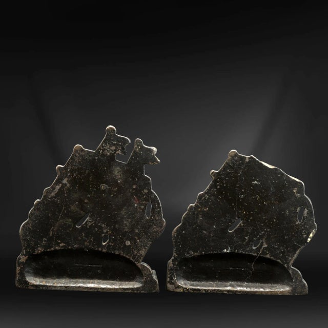 1920s Pair of Sailing Ship Cast Iron Bookends Verona Circa 1925 For Sale - Image 5 of 11