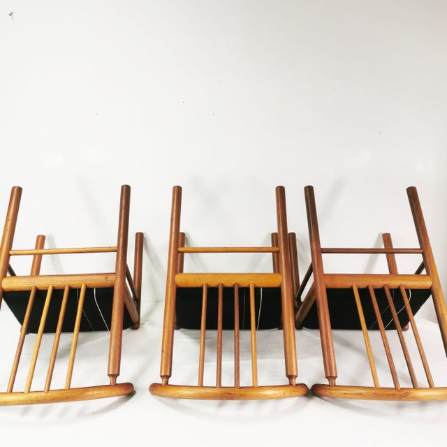 Black Mid-Century Teak Chairs, Denmark, 1970s, Set of 6 For Sale - Image 8 of 18