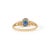 Vintage Style 1.01ct Blue Sapphire Birthstone 14k Gold Diamond Proposal Ring Size 5 For Sale - Image 9 of 17