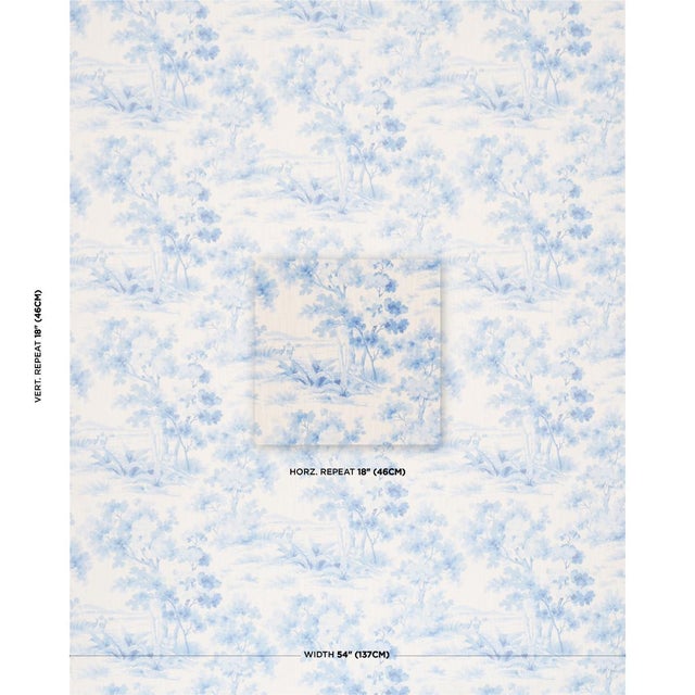 Featuring classic pastoral scenes in a tonal palette, Boråstapeter Countryside Morning fabric marries understated elegance...