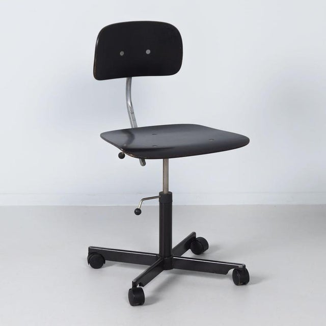 Brown Kevi Office Chairs by Jørgen Rasmussen for Kevi A·S, 1970s, Set of 4 For Sale - Image 8 of 12