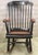 Late 19th Century 19th Hitchcock Rocking Chair With Woven Seat and Black Painted For Sale - Image 5 of 9