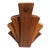 Antique Hand Carved Wooden Sculpture Art, Fan Shaped Layered Woods, 1920’s For Sale