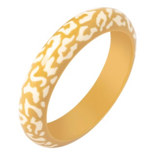 Miriam Salat Jungle backlit Resin Slip On 70s style Bangle For Sale