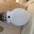 American Vintage Brass Wall Sconce With Vintage Gas Shade For Sale - Image 3 of 5