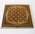 This handcrafted chess and backgammon set features a finely detailed geometric marquetry design created using traditional...