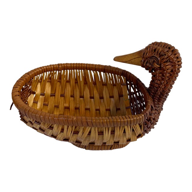 Vintage Duck Shaped Basket Chairish