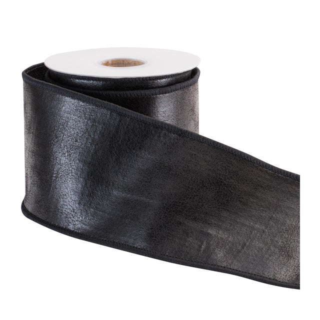 Add bold texture and rustic sophistication to your décor with this Dark Brown Leather Wired Ribbon. Designed with a rich,...