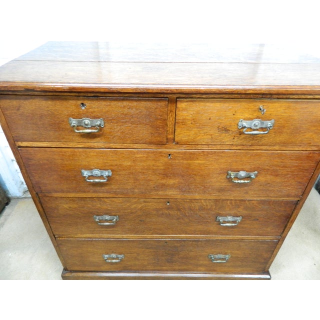 Victorian Oak Chest of Drawers For Sale - Image 3 of 18