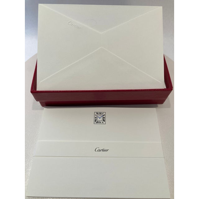 Cartier Paris “Tank” Stationery Set, 10 Cards & Envelopes in Original Box 1990s For Sale - Image 11 of 12