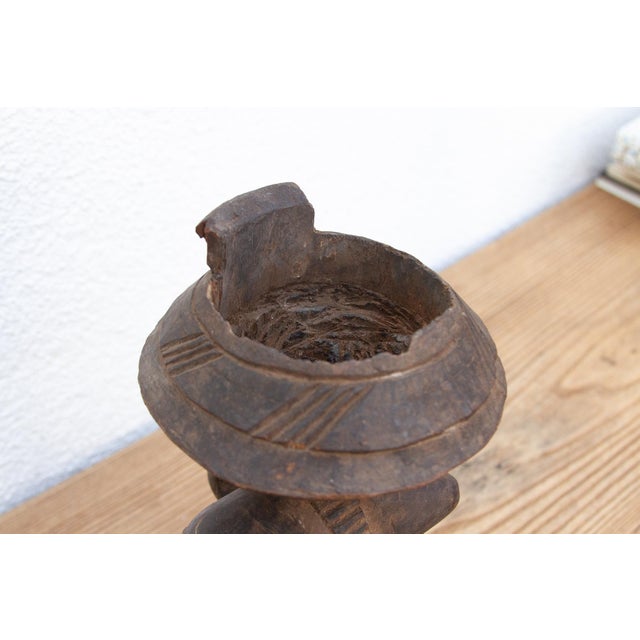 African Luba Tribe Carved Offering Vessel For Sale - Image 9 of 11