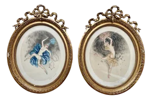 Medallion Engravings, Set of 2
