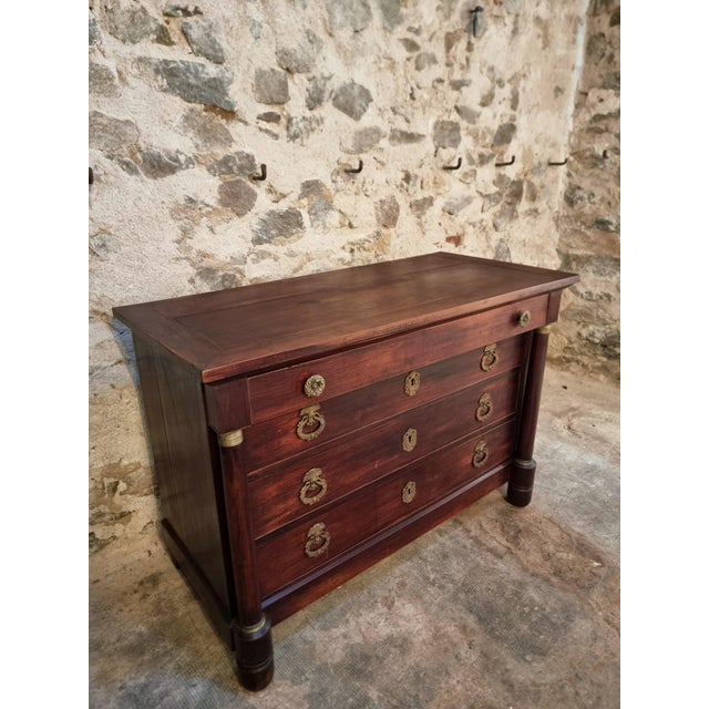 Antique French Empire Chest of Drawers in Mahogany For Sale - Image 10 of 18