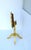 Gold Giltwood Scalloped Side Accent Table With Floral Top, Late 20th Century For Sale - Image 10 of 15