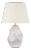 AERIN by Visual Comfort Signature Rocco 27" Table Lamp in White with Linen Shade For Sale
