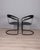 Arrben Vintage Metal and Leather Canasta Chairs by Arben, Italy, 1970s, Set of 2 For Sale - Image 4 of 12