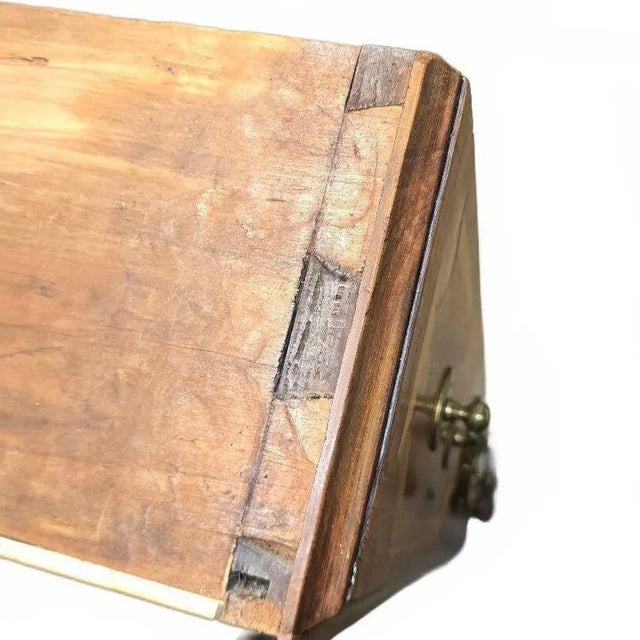 Antique French Provincial Walnut Commode Inlaid 3 Drawer Chest Late 18th C For Sale - Image 9 of 13