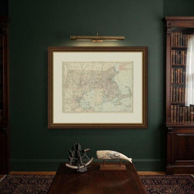 Antique Map of Massachusetts The Bay State by Ran McNally, 1899 For Sale - Image 10 of 12