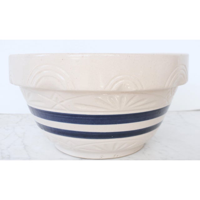Robinson Ransbottom Pottery Co. Ext LRG 1930's Stoneware Robinson Ransbottom Pottery Co. Mixing Bowl For Sale - Image 4 of 6