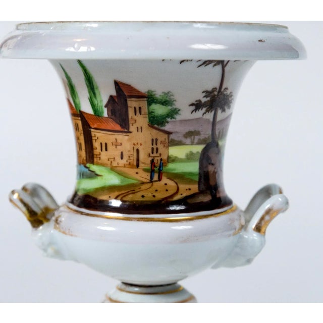 Pair Old Paris 'Vieux Paris' Porcelain Urns, France, 19th Century For Sale In New York - Image 6 of 11