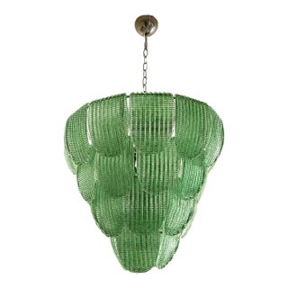 Elegant Contemporary Diamanted Petals Murano Glass Chandelier by Simoeng For Sale