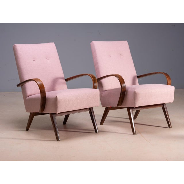 Mid-Century Modern Bentwood Chairs by Jaroslav Šmídek, 1950s, Set of 2 For Sale - Image 3 of 9
